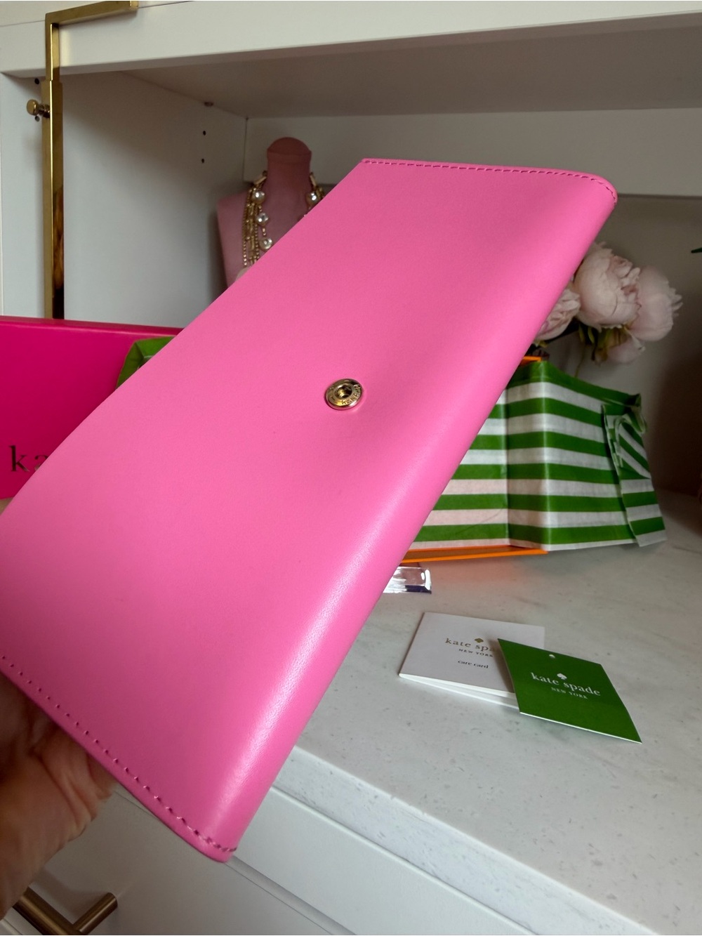 kate spade gift boxed like new Cameron St Lacey Pink Leather Continental Wallet - Picture 9 of 14